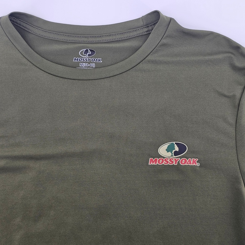 Mossy Oak Graphic T-Shirt Mens Medium Green Short‎ Sleeve Performance